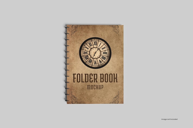 Spiral folder book mockup