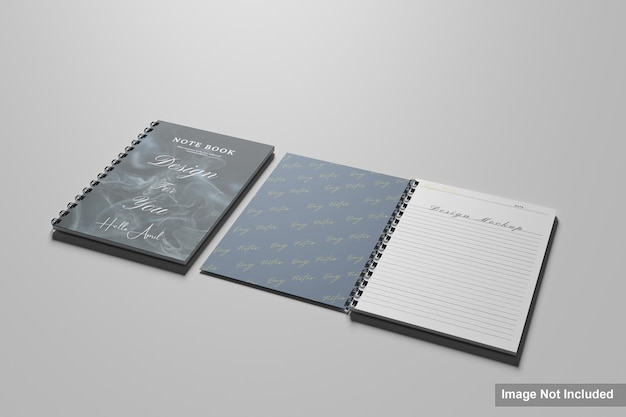 Spiral notebook mockup