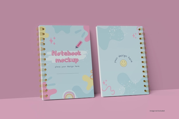 spiral notebook mocup