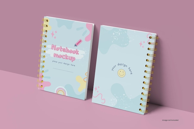 spiral notebook mocup