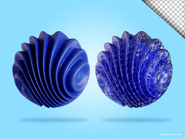 PSD illustrazione di rendering 3d della sfera a spirale isolata