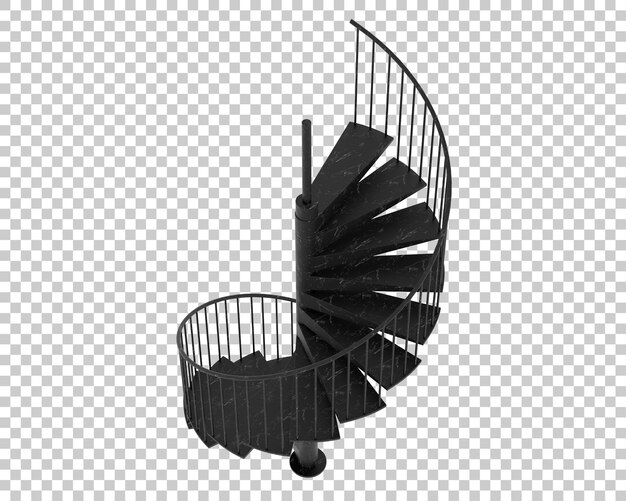 spiral staircase isolated on background 3d rendering illustration