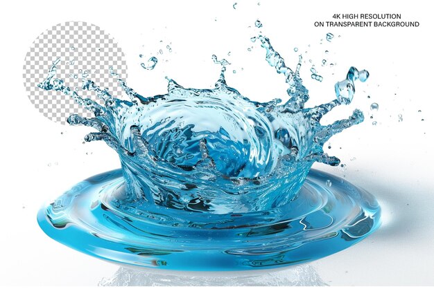 Spiral Water Splash 3d Renderowanie Niebieskiego Koloru Na Przezroczystym Tle