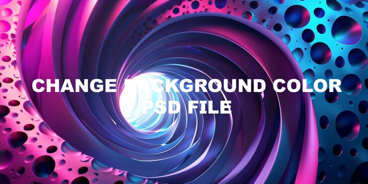 PSD a spiral with blue and purple colors