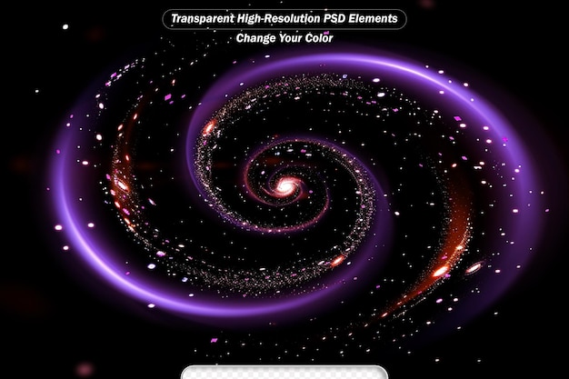 PSD spiralna galaktyka 3d ilustracja obiektu w głębokiej przestrzeni kosmicznej