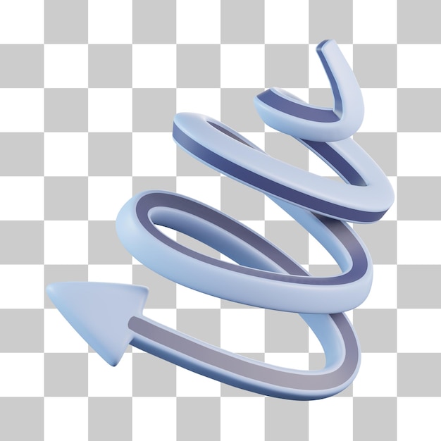 Spiralna strzałka w lewo ikona Ikona 3D