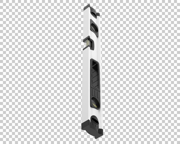PSD spirit level isolated on transparent background 3d rendering illustration
