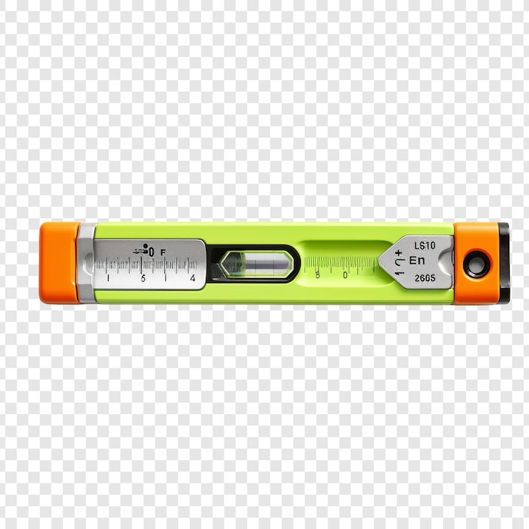 PSD spirit level isolated on transparent background