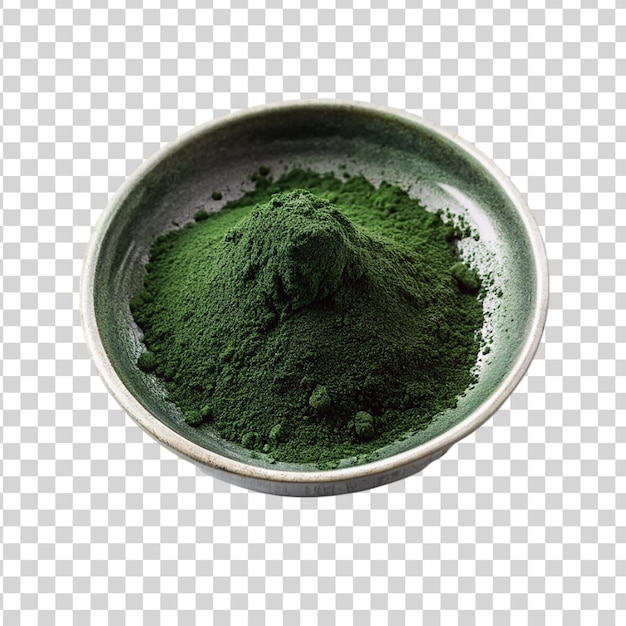 PSD alge spirulina chlorella isolate su sfondo trasparente