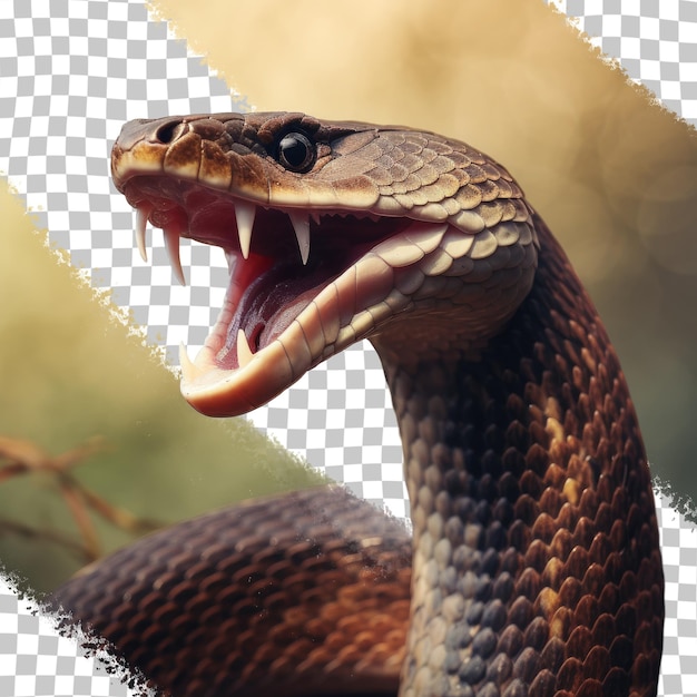 PSD the spitting cobra indochinese species is found in southeast asia transparent background