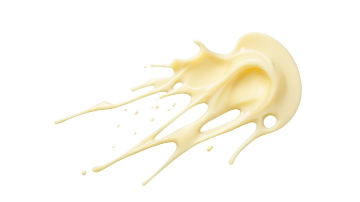 PSD splash of fresh melted cheese mellow pieces dripping