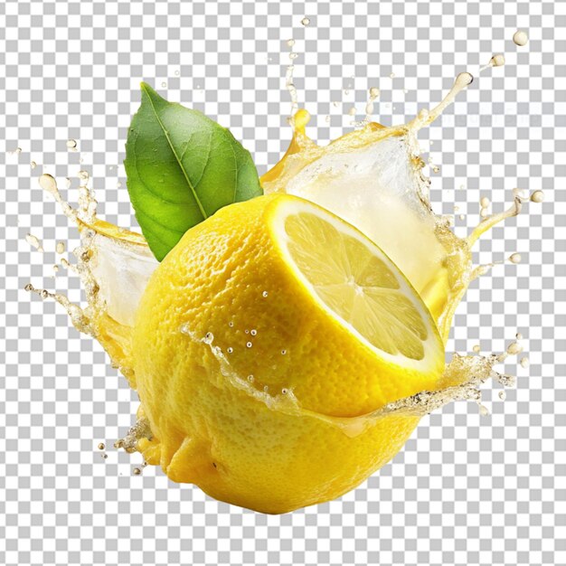 PSD a splash of lemon and lemon png