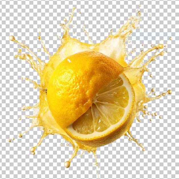 PSD a splash of lemon and lemon png