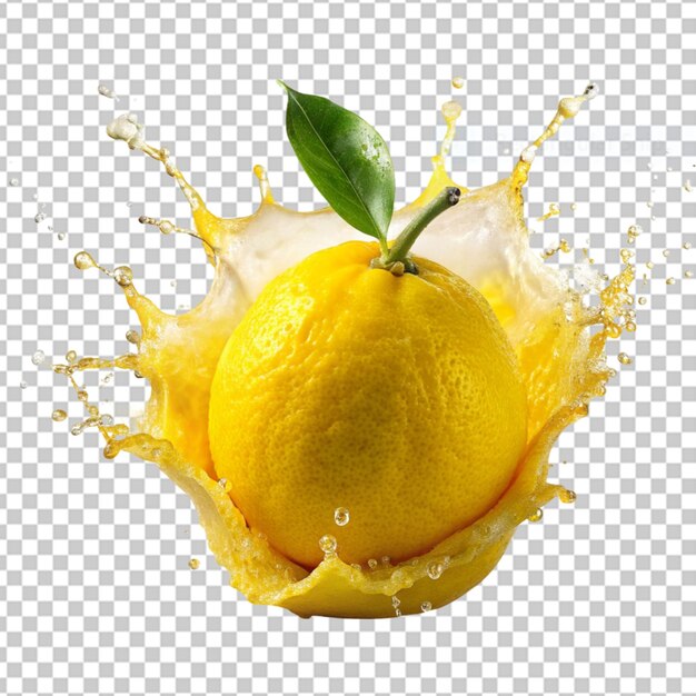 PSD a splash of lemon and lemon png