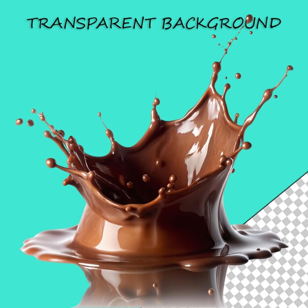 PSD splash of liquid with drops on transparent background