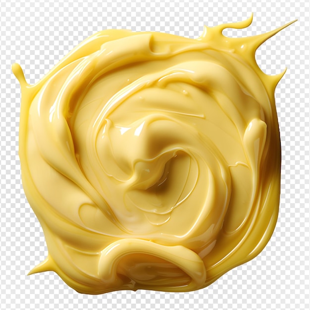 PSD splash of mayonnaise isolated on transparent background generative ai