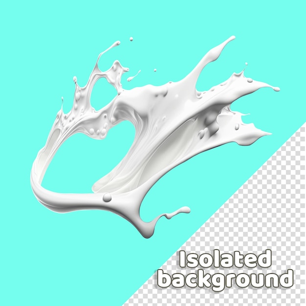 Splash of milk or cream isolated on white background