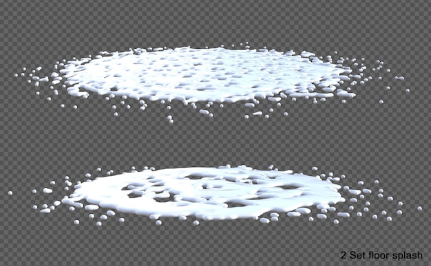 PSD splash of milk isolated 3d render