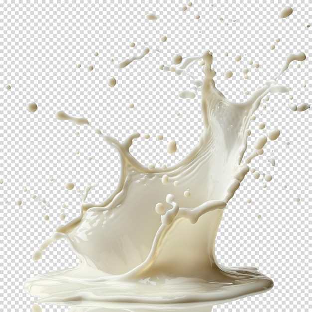 PSD splash milk izolowane na przezroczystym tle