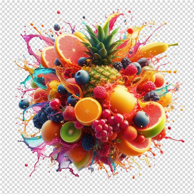 Splash of nature refreshing fruit elements