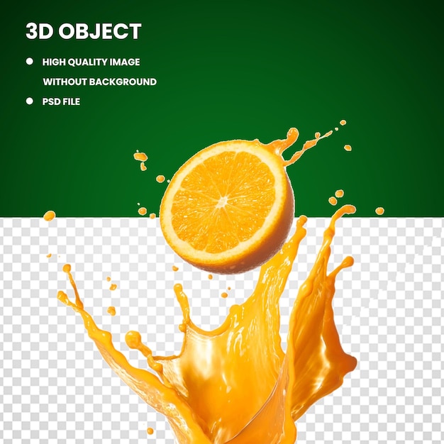 PSD splash of orange juice