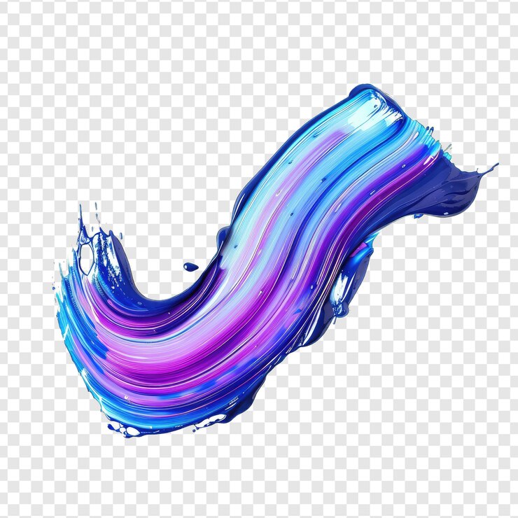 PSD a splash of purple and blue ink is drawn on a white background png