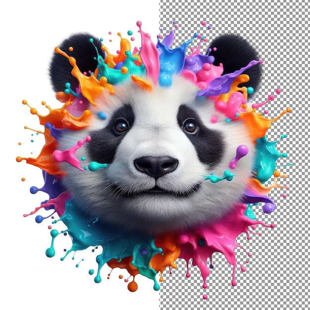 PSD splash safari colorful animal face isolation (isolamento delle facce degli animali colorati)