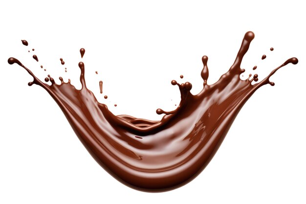 PSD splash e splash di cioccolato isolato.