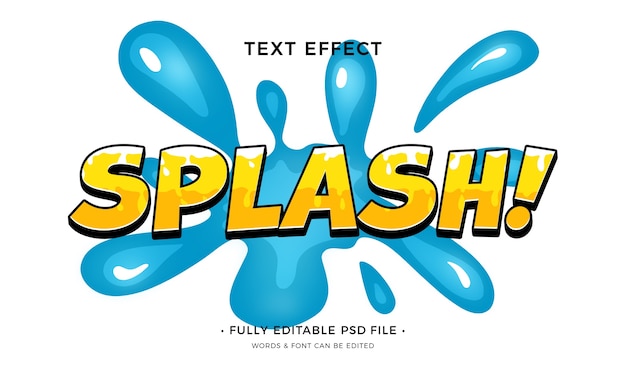 PSD splash text effect