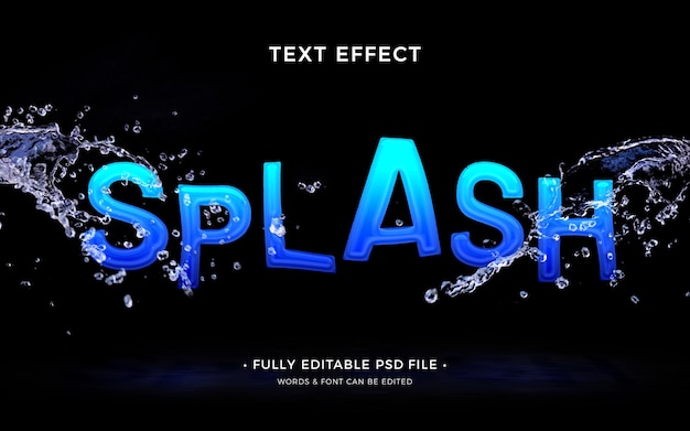 PSD splash text effect