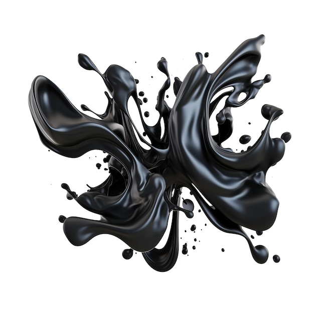 PSD splashes of black paint