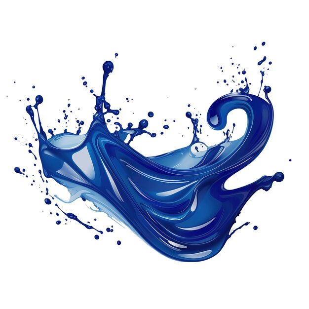 Splashes of blue paint