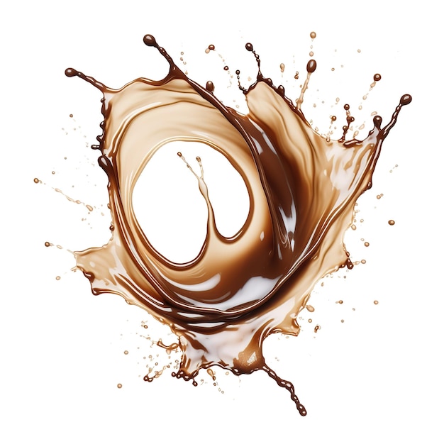 PSD splashes of brown liquid