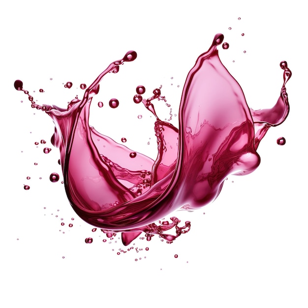 PSD splashes of burgundy liquid