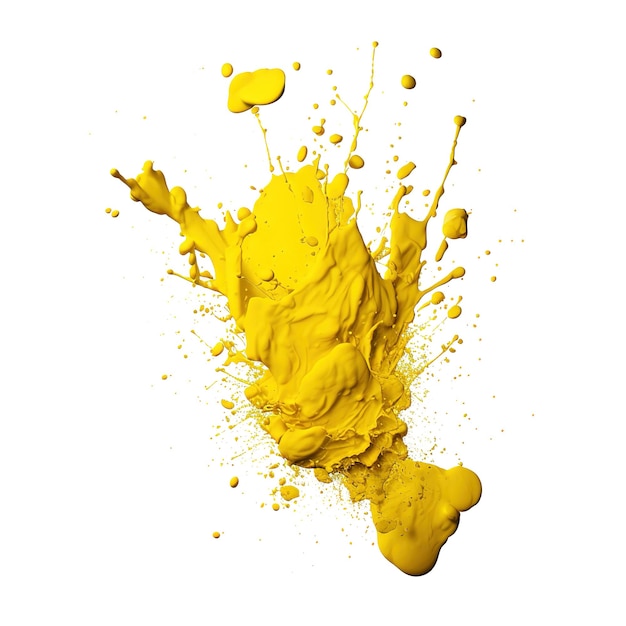 PSD Брызги желтой краски