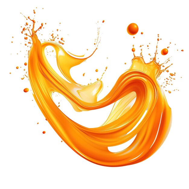 PSD splashes of orange liquid