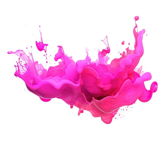 PSD splashes of pink powder paint