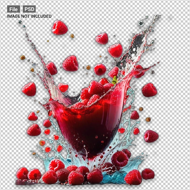 PSD splashes of red juice food