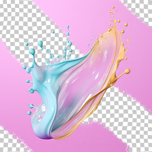 PSD splashing liquid on transparent background