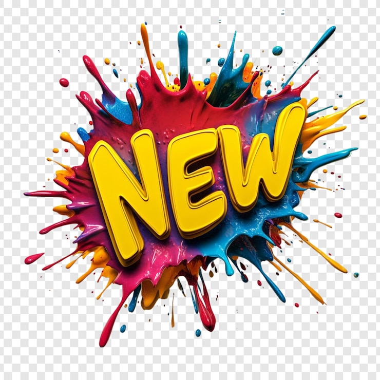 PSD splatter paint new arrival announcement