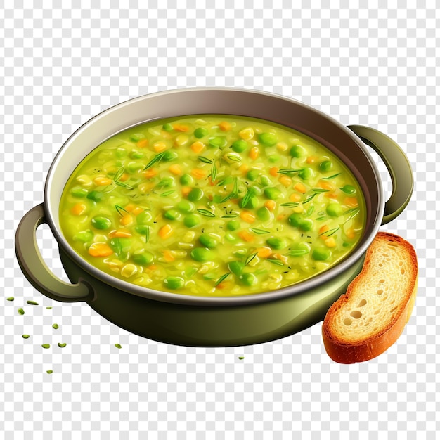 PSD split pea soup isolated on transparent background