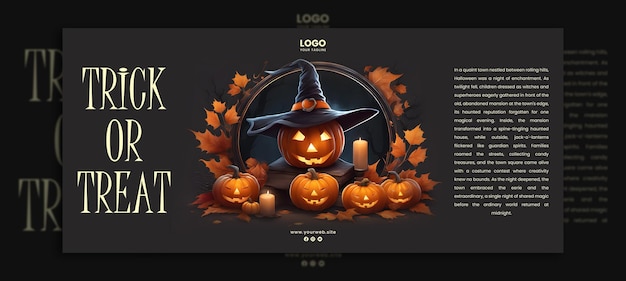 PSD spooky graveyard psd template