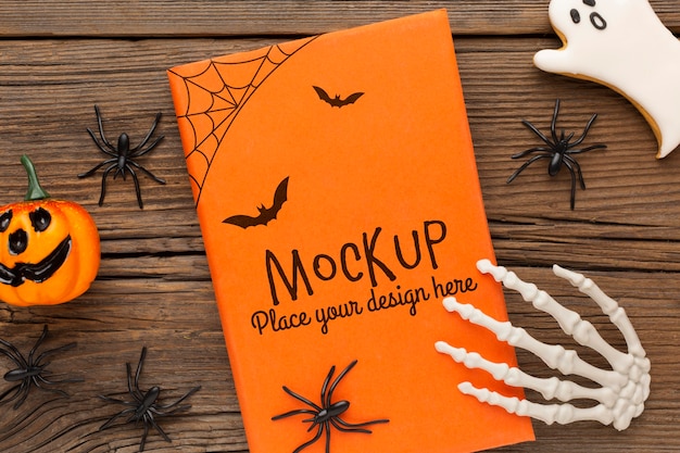 spooky halloween concept mock-up