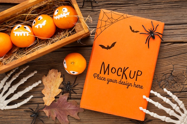 PSD mock-up di concetto di halloween spettrale