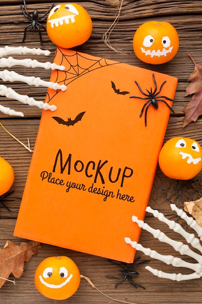 spooky halloween concept mock-up