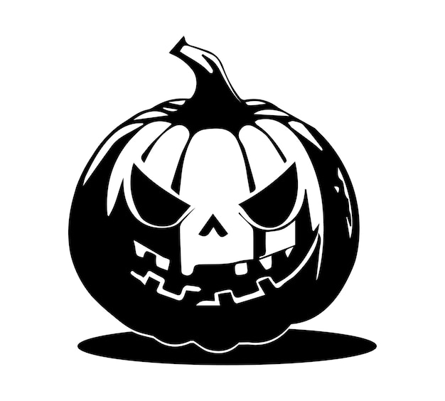 Spooky Halloween Jack OLantern Silhouette