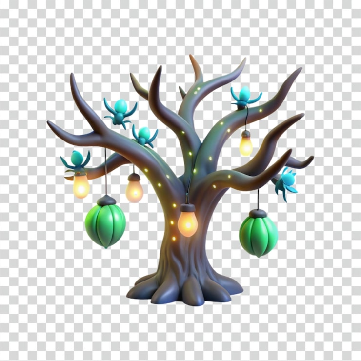 PSD spooky halloween tree