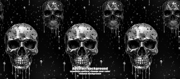 PSD spooky skulls amp ghosts блестящий фон хэллоуина