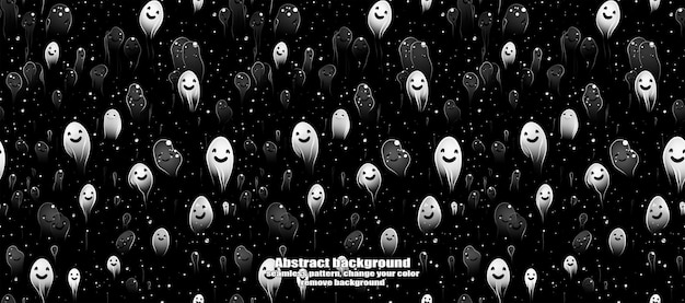 Spooky Skulls en Ghosts glinsterende Halloween achtergrond