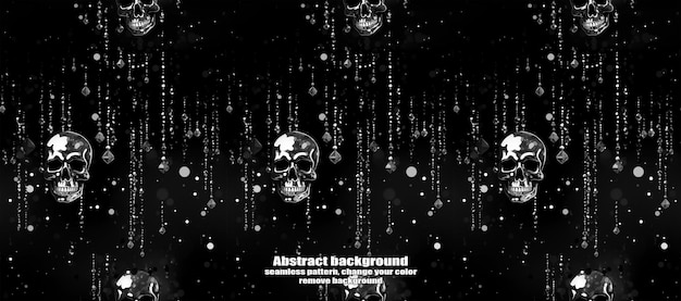 Spooky Skulls en Ghosts glinsterende Halloween achtergrond